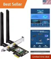 WiFi 6E AX5400 PCIe Card with Bluetooth 5.3 for Desktop PCs - Ultra-Fast Conn...