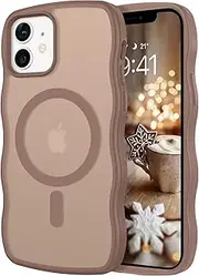 BENTOBEN for iPhone 12 Mini Case, Magnetic Curvy Wave Phone Cases Compatible with Magsafe, Slim Wavy Frame Anti-Slip Shockproof Full-Body Protective Cover for iPhone 12 Mini 5.4 Inch, Desert Titanium