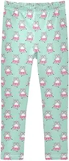 [Joisal] Trendy Cat Mint Pants for Girls, Suitable for Jazz Leggings for Girls Dance, Girl Legging, 4t Leggings