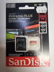 ScanDisk Extreme Plus microSDXC card with adtaptor 256GB - Band new - SAVE $15