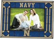 Navy Art Glass Horizontal Frame