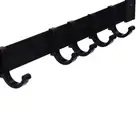 Wall Mounted Rotating Towel Rack Drying Rack with Hooks and Swing Arms Black