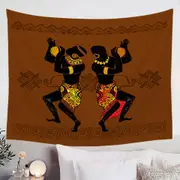 Two Dancing African Men Tapestry