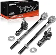 A-Premium Set of 4, Front Inner Outer Tie Rod End Kit, Compatible with Hyundai Santa Fe 2001 2002 2003 2004 2005 2006