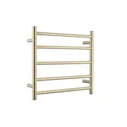 Decaura 5 Rungs Electric Heated Towel Rack Warmer Brushed Gold Stainless Steel