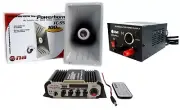 100W Indoor Outdoor PA Power Horn Speaker 100 Watt w/ Amplifier and Power Supply