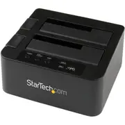 StarTech.com Standalone Hard Drive Duplicator Dock, External Dual Bay HDD/SSD Cloner/Copier, USB 3.0 / eSATA, SATA Disk Cloning