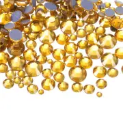 1450 Pcs Hotfix Rhinestones Crystal Glass Gems(SS6-SS30 Set,Gold)