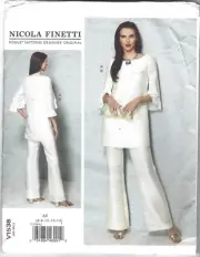 Vogue Sewing Pattern 1538, Nicola Finetti TUNIC, JUMPSUIT, Size 6 - 14, New
