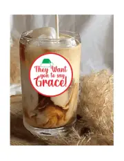 Christmas Vacation (Say-Grace) - 16oz Pint Can Glass Barware Iced Coffee Beer