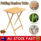 62cm BAMBOO Wooden Folding Table Tray Dinner Home Coffee Snack Outdoor Desk
