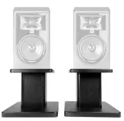 Rockville 8” Black Studio Monitor Speaker Stands For JBL 306P MKII Monitors