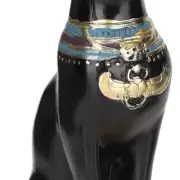 Exquisite Egyptian Cat Sculpture Bookshelf ResiDesktop Ornament Home