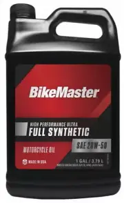 BikeMaster Full-Synthetic Oil 20W50, 1 gal. 532326 1 Gallon bkm532326