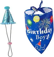 PENIKOKO 1 Set Adorable Dog Birthday Party Costume Dog Birthday Scarf Hat Comfortable Pet Decor for Celebrations Present for