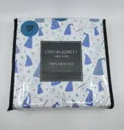 Cynthia Rowley Believe In Your Magic Wizard Hats Wands 3 Piece Twin Sheet Set