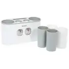 Ecoco Wall-Mounted Toothbrush Holder with 2 Toothpaste Dispensers 4 Cups and 5 T