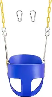High Back Full Bucket Toddler Swing Seat with Plastic Coated Chains - Swing Set