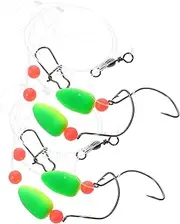 UPKOCH 4pcs Saltwater Fishing Hook with Stainless Steel Swivels Floats Durable Angling Tackle for Enhanced Fishing Success Lightweight Portable
