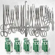 72 Pcs Feline General Surgery Spay Pack Veterinary Surgical Instruments