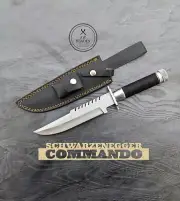 LS1 Commando Knife Handmade D2 Steel Movie Replica Bowie Knife With Sheath