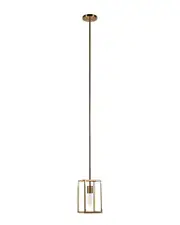 Abraham + Ivy Cuadro Square Framed Pendant in Brass