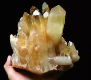 2930g Natural Rare Beautiful Citrine QUARTZ Cluster Crystal Tibetan Specimen