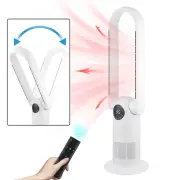 ANGELO Bladeless Oscillation Tilt Fan 9 Speeds Touch Control Cool Hot Air Flow