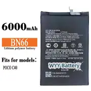 New Replacement 6000mAh Phone Battery BN66 For Xiaomi Poco C40 + Tools
