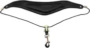 SING F LTD Saxophone Neck Strap with Ergonomic Design Leather Soft Thick Pad & Metal Swivel Hook Adjustable Sax Strap for Soprano Alto Tenor Bass Clarinet Bassoon Black