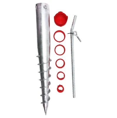 American Ground Screw Model 2 Premium No Dig Ground Anchor - Post & Flag Pole...