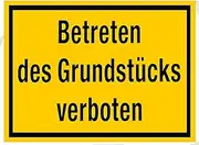 Entry of Property Prohibited, Yellow/Black