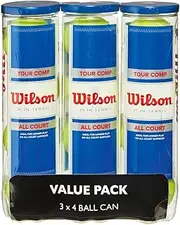 Wilson Tour Competition 4 Tennis Ball Can 3 Pack