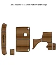 2002 Bayliner 2455 Swim Platform Cockpit Boat EVA Foam Teak Deck Floor Pad Mat