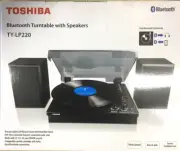 BLUETOOTH TURNTABLE RECORD PLAYER w/ SPEAKERS WORKS WITH 33, 45 & 78rpm TOSHIBA