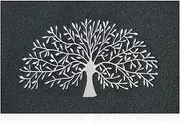 AAZZKANG Door Mats Outdoor Non Slip Front Door Mat Super Absorb Mud Easy to Clean Tree of Life Doormat for Entrance Indoor Black