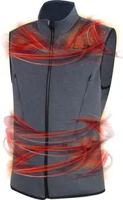 Lenz Heat Vest 2.0, vest heatable , color: Grey/Black , size: S