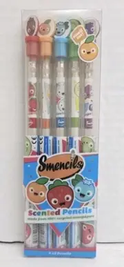 Smencils Box of 5 #2 Pencils: Strawberry, Orange, Blueberry, Kiwi, Grape Jelly