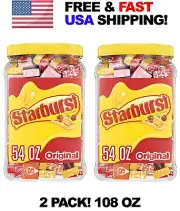 2 PACK! Starburst Original Fruity Chewy Candy Bulk Jar 54 oz Ea. - FREE US SHIP!