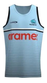 Cronulla Sharks 2023 NRL Mens Sky Training Singlet Sizes S-7XL BNWT