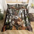 Set American Flag Comforter Cover for Kids Adult Deer Antlers Army Camouflage