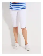 [Fella Hamilton] Sally Stretch Long Short in White