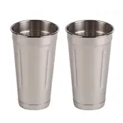(Set of 2) 30 oz Stainless Steel Malt Cups, Blender Cups, Milkshake Cups by Tezz