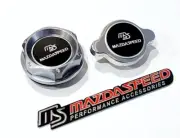 GUNMETAL OIL FILLER CAP + RADIATOR CAP FOR MAZDA RX-7 13B FD TWINT TURBO 1.3L (for: Mazda)