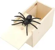New Funny Scare Box Wooden Prank Spider Hidden in Case Prank-Wooden Trick Interesting Gift Scarebox Joke Toys Play