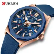 CURREN Men Quartz Watch Fashion Sofe Silicone Wristwatch Ultra Thin Sport Watch