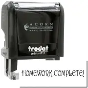Self-Inking Homework Complete Stamp Size 5/8" Tall x 1-5/8" Wide
