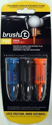 Brush T Pro Combo Pack Golf Tees - 3pk