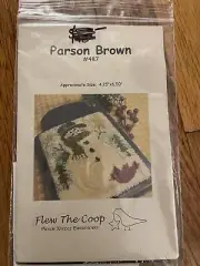 Flew the Coop Punch Needle Embroidery Parson Brown
