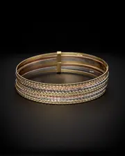 14K Italian Tri-Tone Gold 7-Days Bangle